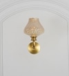 Angelo Single Light Wall Fitting In Brass  Finish Metal With Amber Crystal Glass
