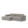 Sophisticated Wood Right Aligned 2-Seater With Upholstery Non Storage Sofa In Grey Colour