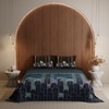 Stoa Paris King Size Bedsheet Bedsheet, Midnight Blue