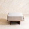 Anish Solid Wood Ottoman in Brown Colour