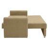 Baruna 2 Seater Velvet Pull Out Sofa Cum Bed with Storage In Beige Color