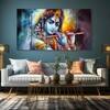 The Castle Decor Krishna Ji Wall Painting Wooden Framed 27x48 Inch (Style 37)