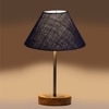 Devansh Blue Jute Table Lamp With Natural  Wood Base  & Steel Pipe (10X16.25 Inches)-37