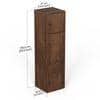 Calcio 4-Tier Engineered Wood Wardrobe In Brown Maple Finish