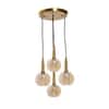 Presidentia Quattro Dual Glass Hanging Cluster Light