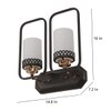 Eliante Modern Wall Lights Mild Steel, Glass & Glass Material Brown,Gold & White Finish