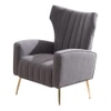 Murrow Fabric Accent Chair in Grey Colour