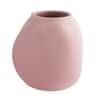 Solid Ceramic Vase in Pink Colour