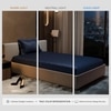 Stoa Paris 300TC UltrSatin Single Bedsheet Set Satin Single Mystique Blue