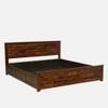 Morven Hydraulic Solid Wood Bed Queen Size in Provincial Teak Finish