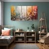 The Castle Decor Abstract Art Wall Painting Wooden Framed 27x48 Inch (Style 6)