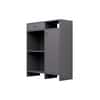 Hexa Red Multipurpose Storage Cabinet With 1 Drawer 1 Door in Slate Grey Colour
