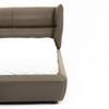 Bronze Leather Double  Size Bed Without Storage (Brown Colour)