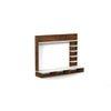 Primax Grande Engineering Wood Wall Mount TV Entertainment Unit Set Top Box Stand/TV Cabinet with Shelves for Books & Décor Display Unit Bed Living Room Upto 42 Inches (Brown Maple & White)