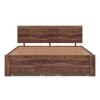 Kuba Solid Wood King Size Bed With Drawer Storage (Teak Finish)