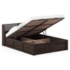 Jennings Queen Size Hydraulic Storage Bed in American Walnut Finish