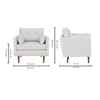 Arihana Boucle Fabric Arm Chair in White Colour