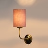 Devansh Metal Electric Wall Light in Gold Colour with Grey Shade Count of 1 Light