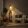 Julia Beige Jute Floor Lamp with Beige Jute Base