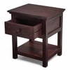 Snooze Solid Wood Bedside Table in Mahogany Finish