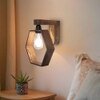 Hex Brown Solid Wood Wall Lights