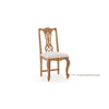 Taahira Set Of 2 Dining Chair In Natural Teak Finish With Monochrome Paisley Colour