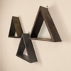 Henry Iii Triangular Set Of 3 Wooden Wall Shelves