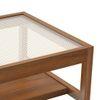 Fujiwara Rectangular Solid Wood Coffee Table In Amber Walnut Finish