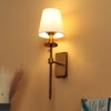 Eliante Cloth Shade Wall Lights Mild Steel & Fabric Material Antique & White Finish