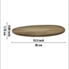 Metalsmith Wooden Oval Serving Platter Natural Finish for Dining and Serving