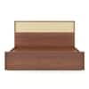 Kaarya Engineered Wood King Size Bed With Box Storage in Wheat Brown Walnut Finish