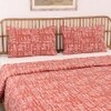 Gamathi 1 Double Bed Sheet & 2 Pillow Covers + 1 Double Duvet Cover with Rust colour