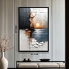 The Castle Decor Abstract Sunset Wall Art Framed Painting 20x30 Inch