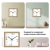 Playful “Ish” Square Wooden Wall Clock with Minimal White Dial
