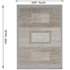 Urban Frame Wool Rectangle Carpets Hand Knotted in Warm Beige Colour