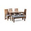 Oakmont Sheesham Wood Accent 6 Seater Dining Table Set
