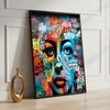 The Castle Decor Abstract Graffiti Face Wall Art Framed Painting 20x30 Inch
