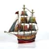 Desert Art Metal Handpainted Multicolour Ship Showpiece