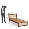Karen Solid Wood Single  Size Upholstered Bed Without Storage (Rustic Finish)