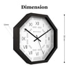 Classic Roman Octagon Wooden Wall Clock with Textured Dial