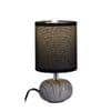 Black and White Cylindrical Table Lamp