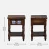 Nilaya Sheesham Wood Bedside Table in Provincial Teak Finish with Drawer
