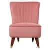 Jane Velvet Accent Chair in Blush Pink