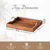 Inseparables Teak Wood Serving Tray Gold
