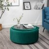 Loofy Ottoman with Strage Color in Green