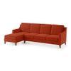 Abbey Sectional Sofa (Colour : Lava, Cushion : Hard, Seater : Left Aligned 3 Seater + Left Aligned Chaise)