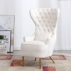Jayeh High Back Chair in Cream Colour