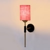 Devansh Metal Electric Wall Light in Black Colour with Pink Shade Count of 1 Light
