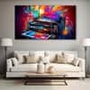 The Castle Decor Abstract Art Wall Painting Wooden Framed Digital Painting 27x48 Inch (Style 19)