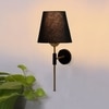 Devansh Metal Electric Wall Light in Black Colour with Black Shade Count of 1 Light